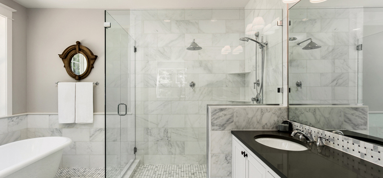 bathroom shower door installation in Tiburon