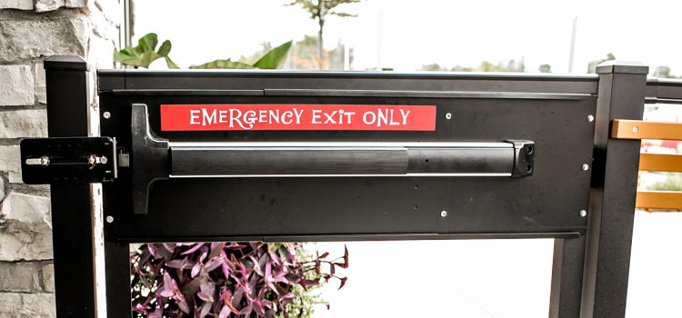 emergency push bar installation in Tiburon