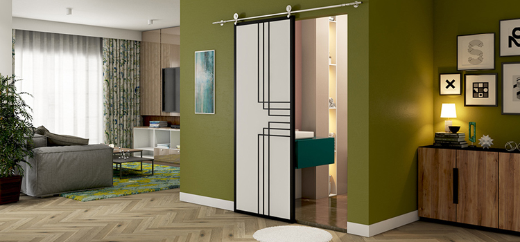 sliding bathroom door installation in Tiburon